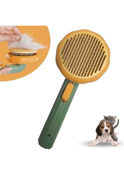 Plastik Yeşil Evcil Hayvan Bakım Pet Fırçası Çok Amaçlı Pet Fırçası Yeşil ( Lisinya )