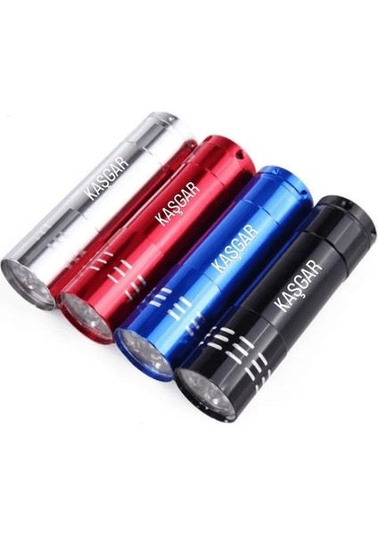Süper Parlak 9 Ledli Metal Mini El Feneri ( Lisinya )
