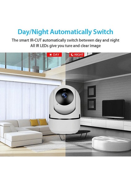 Ev Güvenlik 1080P Kablosuz Akıllı Kamera Bebek Monitör Hareket Algılama Sesli Alarm Ses Dinleme Gece Görüş Tf Kart Bulut Depolama Bebek Kamerası ( Lisinya )