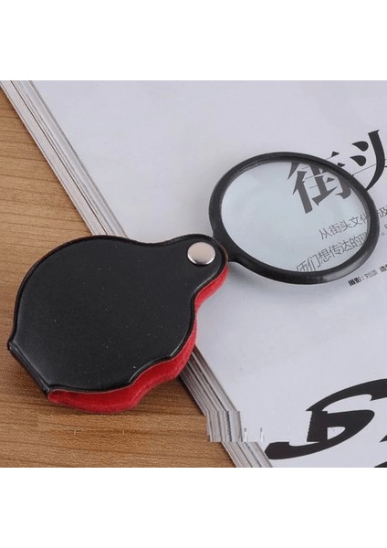 5X50MMMINI Büyüteç,cepte Taşınan,optik Lens Katlanabilir Deri KAPLAMAXX1051 - Lisinya