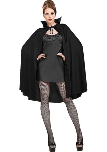 Siyah Renk Yakalı Halloween Pelerini 90 cm - Lisinya fiyatları