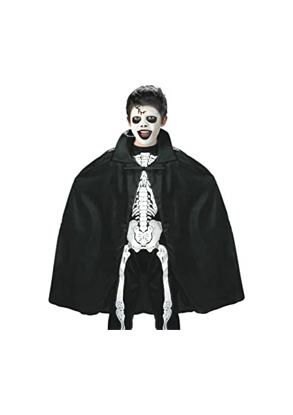 Siyah Renk Yakalı Halloween Pelerini 90 cm - Lisinya fırsatları