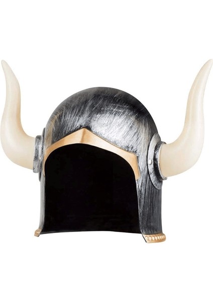 Mega Boynuzlu Viking Ivar Kaskı Eskitilmiş Desen Gümüş Renk - Lisinya fiyatları