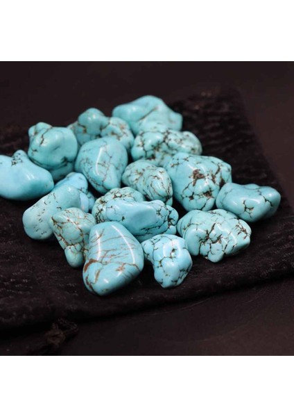 Turkuaz Firuze Taşı Doğal Taş Kütle (Tamburlanmış/tımbıl)