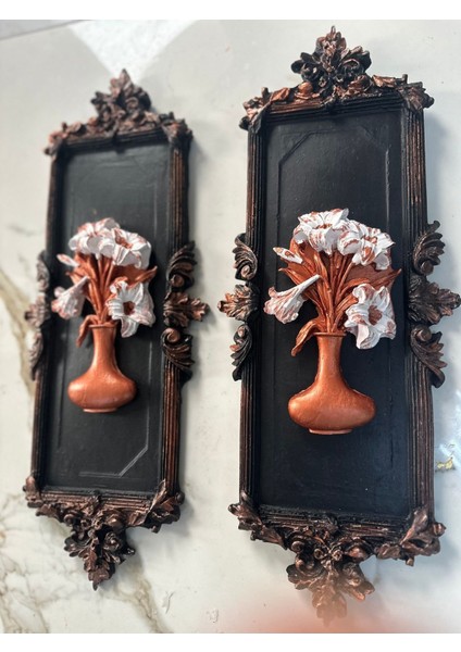 Siyah Bakır Modern El Yapımı 3 Lü Tablo 46 cm fırsatları