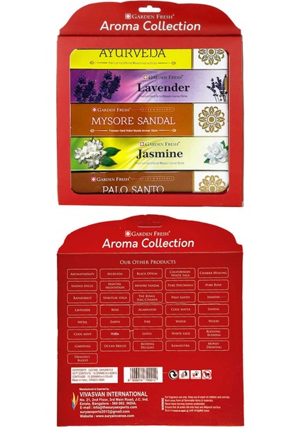 Garden Fresh Aroma Koleksiyonu 5'li Tütsü Seti - 5 Kutu Elde Sarma Karışık Aroma Tütsü fiyatları