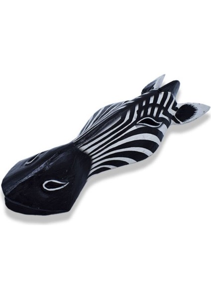 Zebra Kafası Maske, Duvar Objesi, Ahşap Mask, Dekoratif Hediye