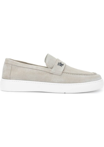 Erkek Deri Bej Loafer Ayakkabı 1100 B349-18 Erk Ayk Y25 Kum Suet