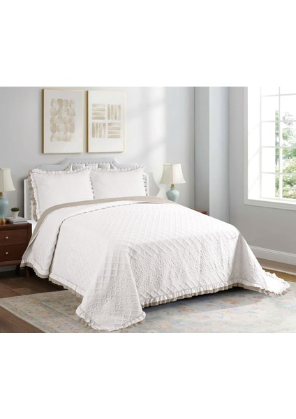 Yünteks Dainty Home Çift Kişilik Yatak Örtüsü Sara