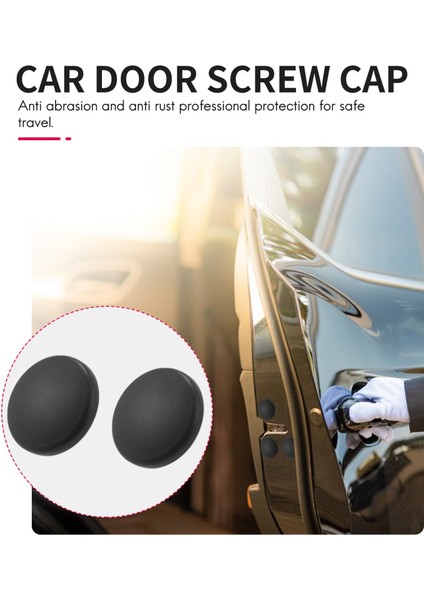 12 Adet Yeni Trim Çıkartmalar Pratik Kapak Araba Iç Anti-Pas Kapağı Kapı Kilitli Vida Koruyucu, Siyah (Yurt Dışından) fiyatları