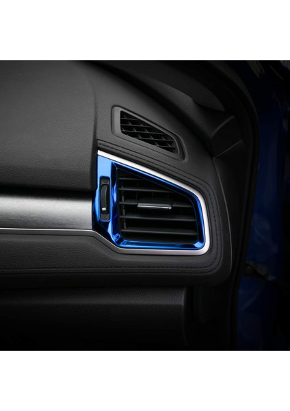 Merkezi Kontrol Hava Çıkışı Dekorasyon Kapak Trim Etiket Paslanmaz Çelik 10TH Gen Honda Civic 2019 2018 2017 2016, Mavi (Yurt Dışından) fırsatları