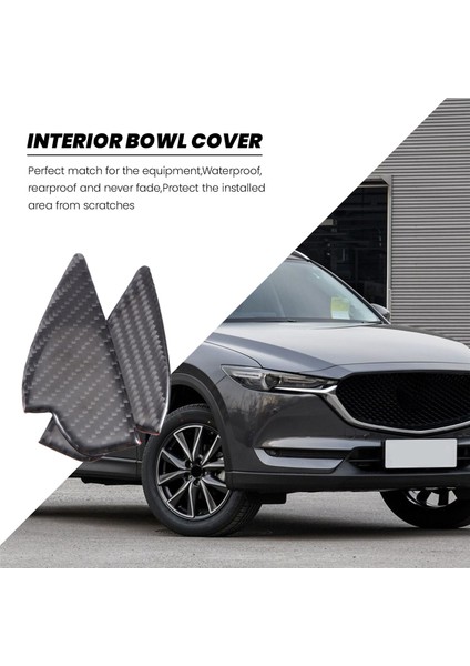 Karbon Fiber Iç Kapı Kolu Kase Paneli Kapak Trim Için Mazda 2 3 6 Demio Cx-3 Cx-5 Cx-7 Cx-9 Mx5 2017 2018 2019 (Yurt Dışından) modelleri