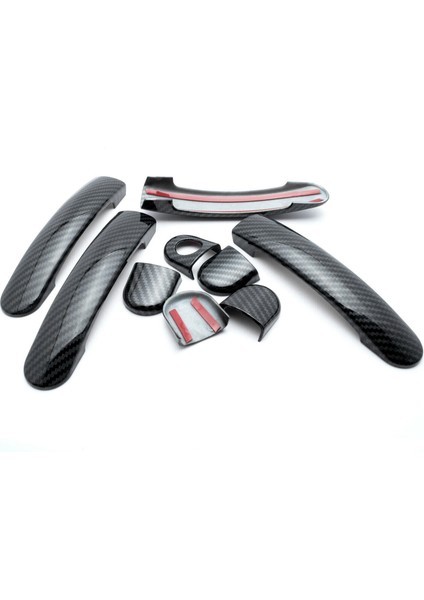 Karbon Fiber Stil Yan Kapı Kolu Dekorasyon Düzeltir Jetta Mk6 2012-2015 Tiguan 2009-2016 -Polo 2010-2014 (Yurt Dışından)