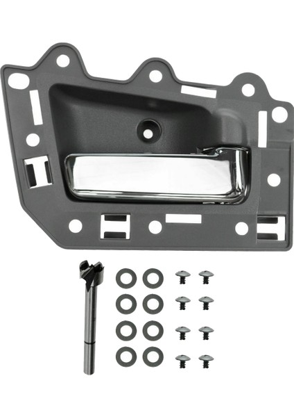 2 Adet Ön Sol ve Sağ Iç Iç Kapı Kolu Seti 2005-2011 Jeep Grand Cherokee Için Gri ve Krom (Yurt Dışından)