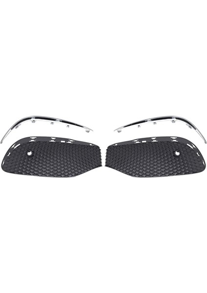 1 Çift Araba Ön Tampon Sis Farı Izgarası Sis Lambası Izgara Kapağı Krom Şerit ile Mercedes-Benz E Sınıfı Için W213 2016-2020 (Yurt Dışından) modelleri