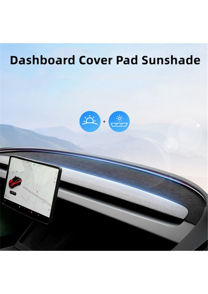 Tesla Model 3 Highland 2024 Dashboard Kapak Pad Güneşlik Koruyucu Anti-Uv Dash Mat Güneş Gölgeleme Kaymaz Kapak (Yurt Dışından) modelleri