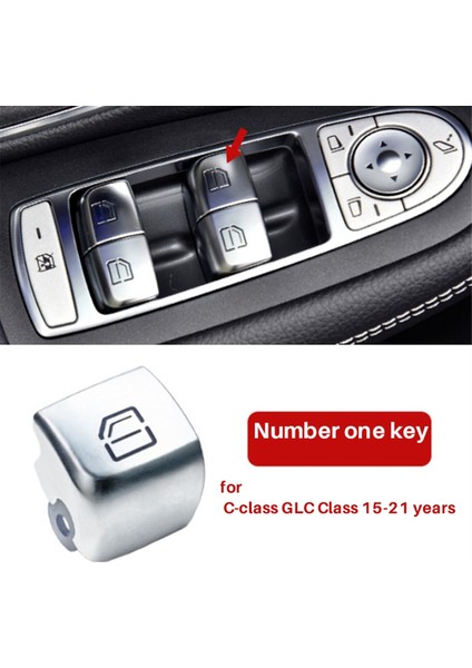 Araba Sol Sürücü Kapı Pencere Anahtarı Tamir Düğme Kapağı 2059056811 Mercedes-Benz C-Class W205 Glc W253 2015-2021 No.1 (Yurt Dışından)