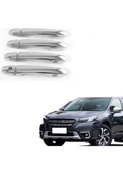 Subaru Outback Legacy 2020 2021 Için Araba Kapı Kulp Kılıfı Trim Dekor Aksesuarları Akıllı Anahtar Deliği, Gümüş 4 Adet (Yurt Dışından) fiyatları