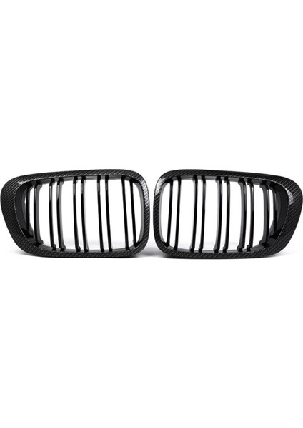 Ön Tampon Böbrek Izgarası Yedek Çift Çıta Izgaraları Bmw E46 1999-2006 3 Serisi 2dr Karbon Fiber (Yurt Dışından)