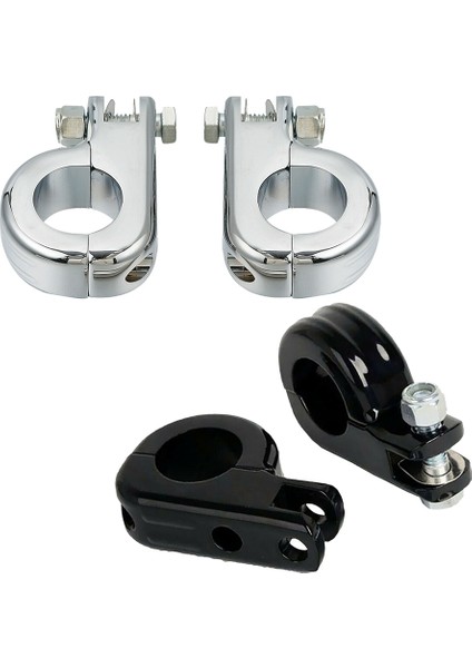 Yamaha Motor Çarpma Çubukları Için 1.25 Inç Otoyol Koruma Ayak Peg Kelepçe Montaj Kiti (Gümüş) (Yurt Dışından) fiyatları