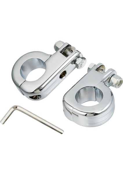 Yamaha Motor Çarpma Çubukları Için 1.25 Inç Otoyol Koruma Ayak Peg Kelepçe Montaj Kiti (Gümüş) (Yurt Dışından) modelleri