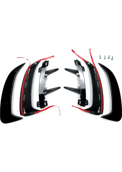 Parlak Siyah Arka Tampon Splitter Spoiler Arka Canard Hava Firar Trim Için Benz A Sınıfı W177 A180 A200 A250 A45 2019 + (Yurt Dışından) modelleri