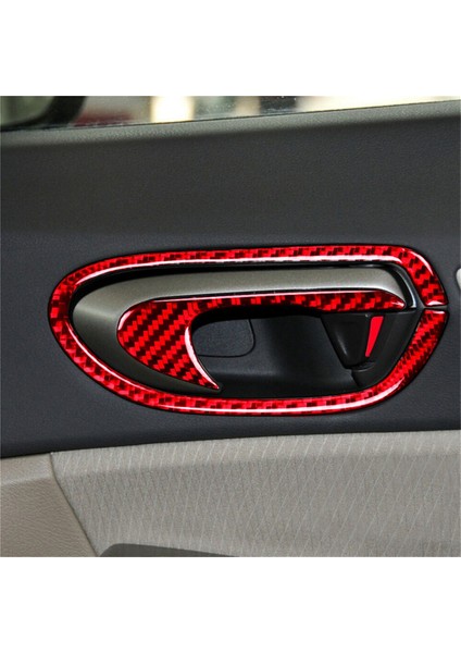 Honda Civic 2006-2011 8th Için 4pcs Kırmızı Karbon Fiber Iç Kapı Kolu Etiket Trim (Yurt Dışından) fırsatları