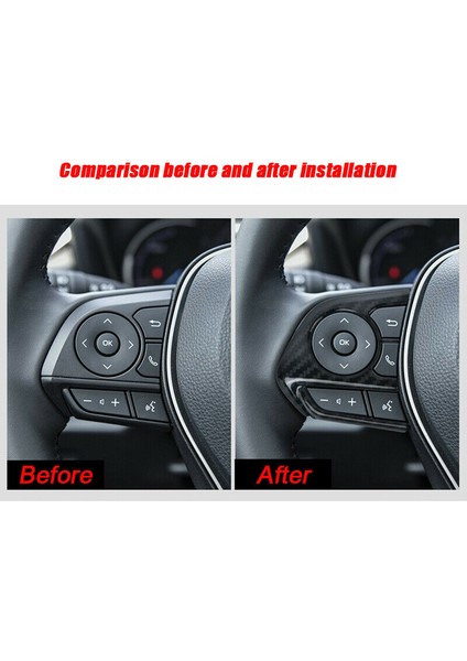 Toyota Rav4 2019-2020 Için Direksiyon Düğmeleri Çerçeve Çıkartmalar Karbon Fiber Kapak Trim (Yurt Dışından) modelleri