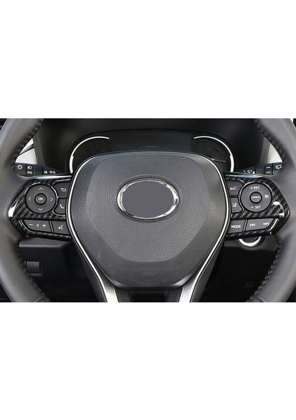 Toyota Rav4 2019-2020 Için Direksiyon Düğmeleri Çerçeve Çıkartmalar Karbon Fiber Kapak Trim (Yurt Dışından) fırsatları