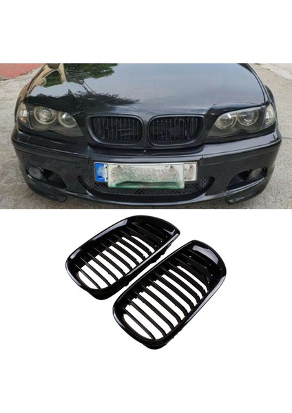 Parlak Siyah Ön Kaput Böbrek Izgarası -Bmw E46 3 Serisi 2002-2005 4d Sedan 318I 320I 323I 328I Ön Tampon Izgarası (Yurt Dışından) modelleri