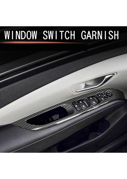 Araba Karbon Fiber Pencere Camı Kaldırma Düğmesi Anahtarı Kapağı Trim Kapı Kol Dayama Paneli Hyundai Tucson 2022 2023 Abd Versiyonu (Yurt Dışından) fırsatları
