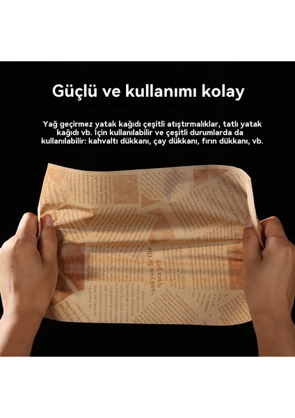 100 Adet Hamburger Yağ Geçirmez Tepsi Ekmek Pişirme Sandviç Pedleri (Yurt Dışından)
