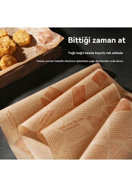 100 Adet Hamburger Yağ Geçirmez Tepsi Ekmek Pişirme Sandviç Pedleri (Yurt Dışından)
