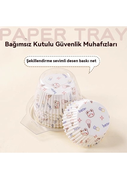 125 Paket Karikatür Kek Bardağı Yumurta Sarısı Kağıt Toz (Yurt Dışından)