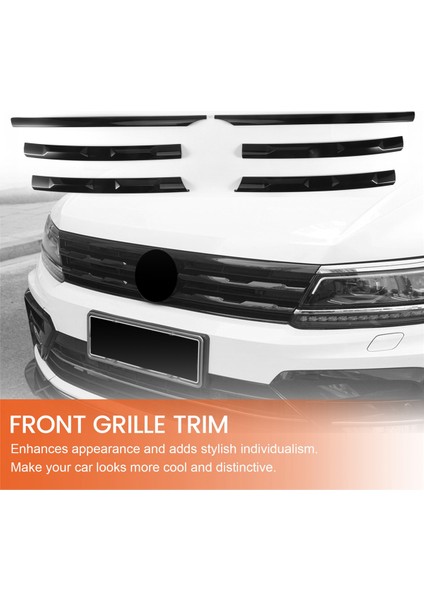 Tiguan L 2017-2021 Için Lhd Parlak Siyah Ön Tampon Örgü Merkezi Izgara Izgara Kalıplama Şeritleri Kapak Trim (Yurt Dışından) fırsatları