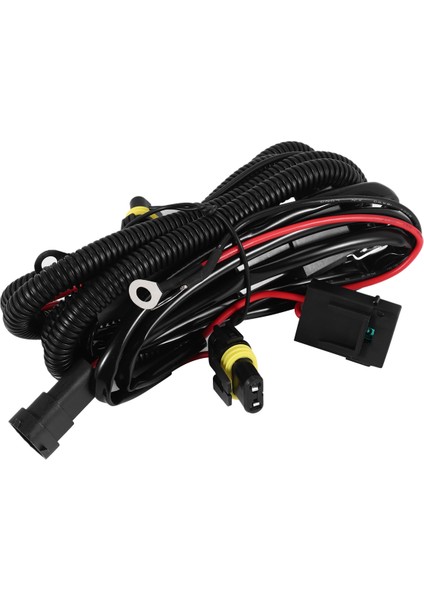 1 Adet Araba Sis Işık Röle Kablo Demeti H11 880 Röle Adaptörü Uzatma Kablosu 40A LED Işık ve Halojen Sis Işık Konektörü (Yurt Dışından)