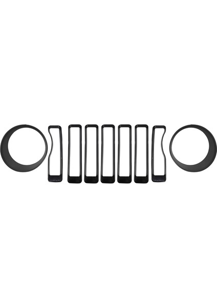 Siyah Ön Izgara Çerçevesi Far Halkası Örgü Halkası Wrangler 2018 Için Yeni Model Jeep Dış Modifikasyon (Yurt Dışından)