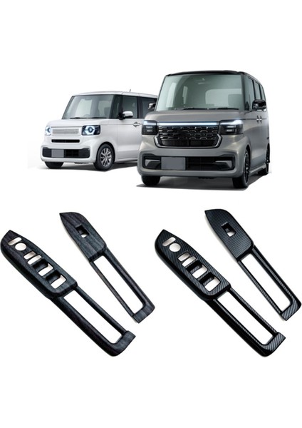 Araba Pencere Camı Kaldırma Düğmesi Trim Anahtarı Kapağı Kapı Kol Dayama Paneli Honda N-Box Jf5 Jf6 2023 Karbon Fiber Desen (Yurt Dışından) fiyatları