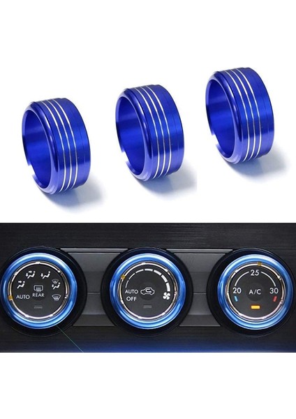 3 Adet Mavi Ac Iklim Kontrol Düğmesi Halka Kapakları Subaru Wrx, Stı, Impreza, Forester, Xv Crosstrek Için Uyumlu (Yurt Dışından) fiyatları