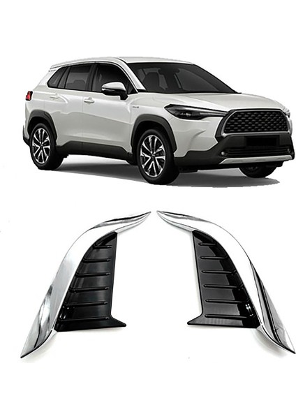 Toyota Corolla Cross 2020 2021 Için Abs Krom Ön Arka Sis Lambası Lambası Göz Kapağı Kaş Kapağı Trim Kalıplama Çerçeve Garnitür (Yurt Dışından)
