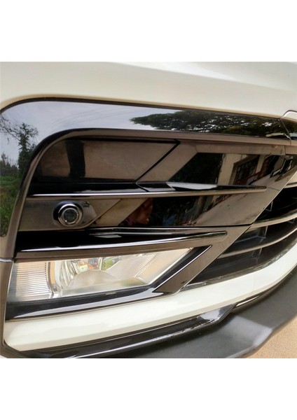Araba Parlak Siyah Ön Merkezi Izgara Izgara Kalıplama Şeritleri Sis Aydınlatma Koruması Trim Için Vw Tiguan Rline 2017-2021 (Yurt Dışından) modelleri