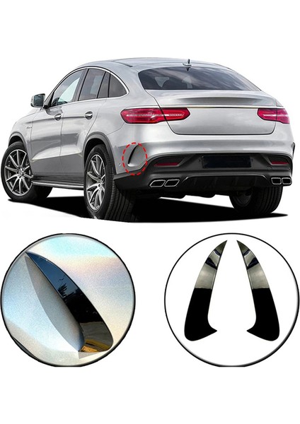 Arka Tampon Spoiler Hava Firar Trim Mercedes Benz Gle Coupe C292 GLE63S GLE400 GLE450 4matıc Amg 2015-2019 Parlak Siyah (Yurt Dışından) modelleri
