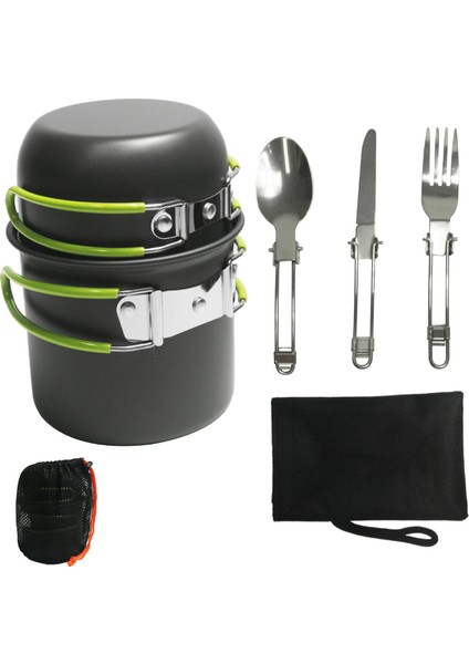 Açık Çok Fonksiyonlu 1-2 Kişi Sofra Takımı ile Portatif Tencere Seti (Yurt Dışından)