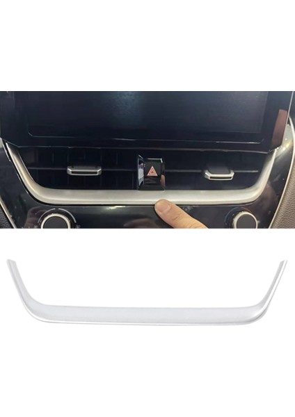 Merkezi Konsol Pano Navigasyon Hava Firar Çerçeve Kapak Trim Toyota Corolla Cross 2021 2022 Gümüş (Yurt Dışından) fırsatları