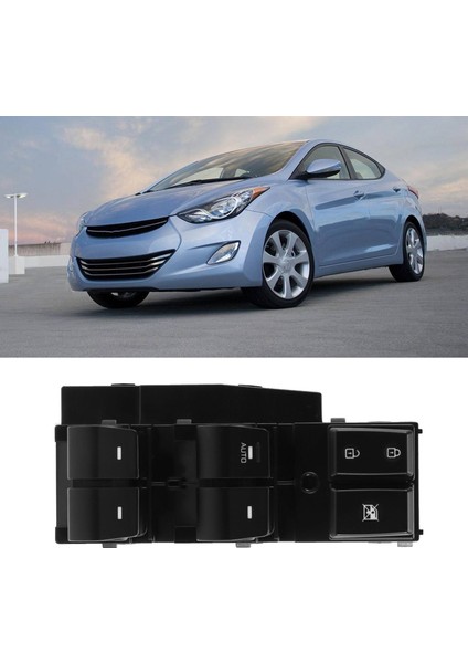 Araba Pencere Sol Ön Ana Kaldırıcı Anahtarı "otomatik" Anahtarı Düğmesi Hyundai Elantra 2017-2020 Için Fit 93570-F2000 (Yurt Dışından)