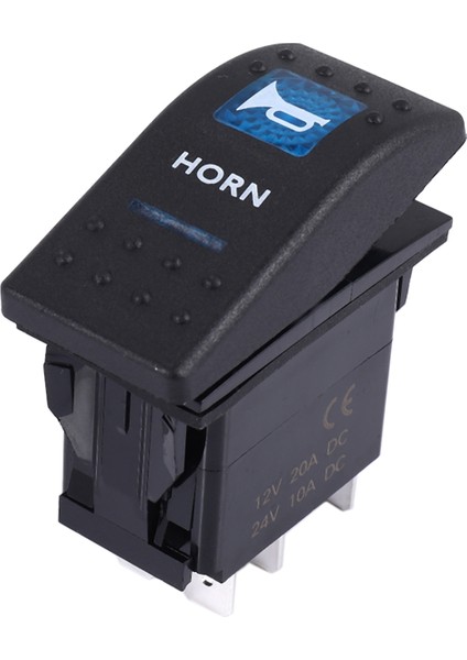 Mavi Işık Korna Deseni LED 12V/20A 24V/10A 5-Pin Rocker Geçiş Anahtarı Araba Tekne (Yurt Dışından)