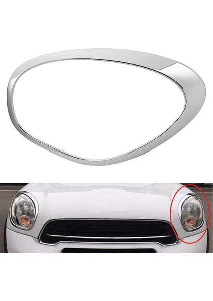 Sol Ön Far Trim Halkası 51139801573 Mini Cooper Için R60 Countryman 11-16 Kafa Işık Lambası Krom Çerçeve Dekor Halkası (Yurt Dışından) fiyatları