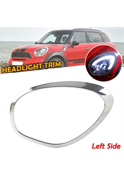 Sol Ön Far Trim Halkası 51139801573 Mini Cooper Için R60 Countryman 11-16 Kafa Işık Lambası Krom Çerçeve Dekor Halkası (Yurt Dışından) modelleri