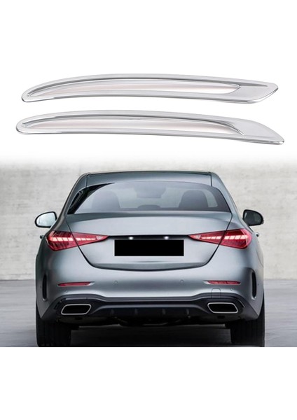 Krom Arka Tampon Reflektör Sis Lambası Sis Lambası Lamba Kapağı Çerçeve Garnitür Araba Styling Için Mercedes Benz C-Class W206 2022 (Yurt Dışından)