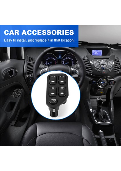 Yenı Güç Ana Pencere Kontrol Anahtarı Ford Ranger Fiesta Ecosport 2004-2008 7S6514529AA Için Fit (Yurt Dışından) fırsatları